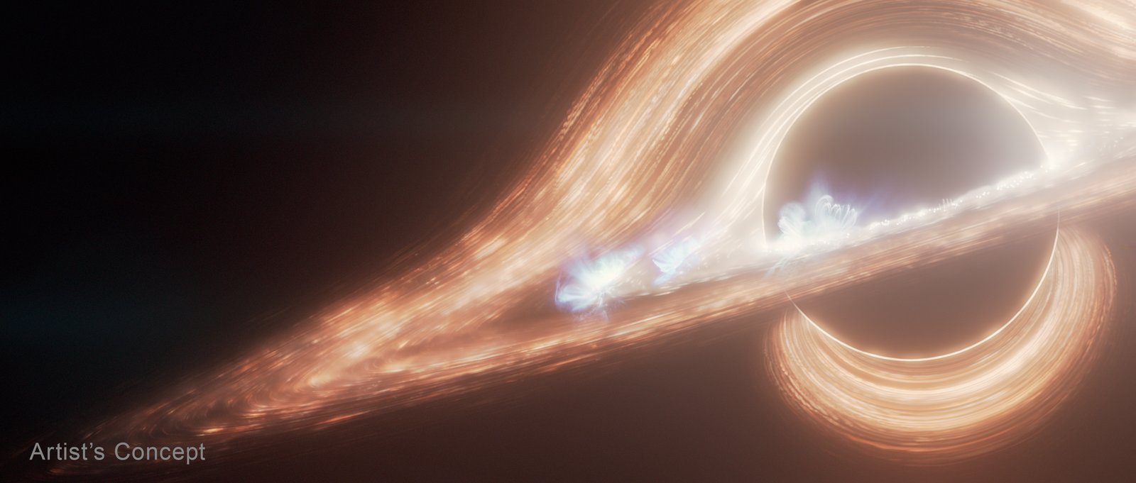 Artist's concept of a flaring accretion disk around Sagittarius A*